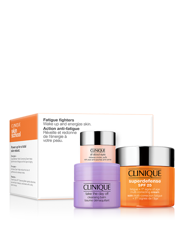 Fatigue Fighters Skincare Gift Set, 3 powerful favourites to energise and recharge skin in one skincare gift set.