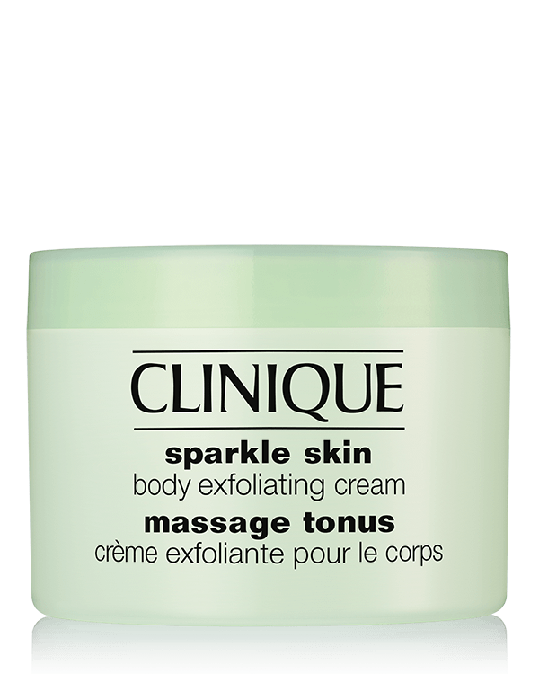 Sparkle Skin Body Exfoliating Cream, Rich exfoliator rubs away persistent dullness, flakiness. Leaves skin feeling sleek, polished.