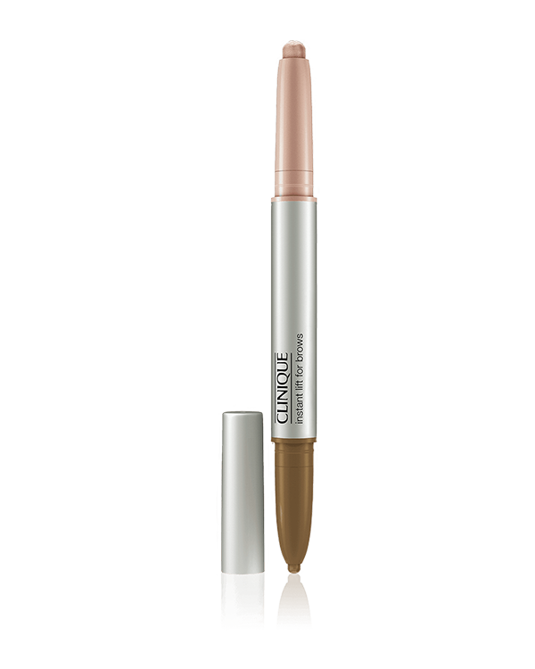 Instant Lift For Brows, A two-in-one brow pencil and pearlised highlighter duo for contrast and definition to give eyes a virtual lift.