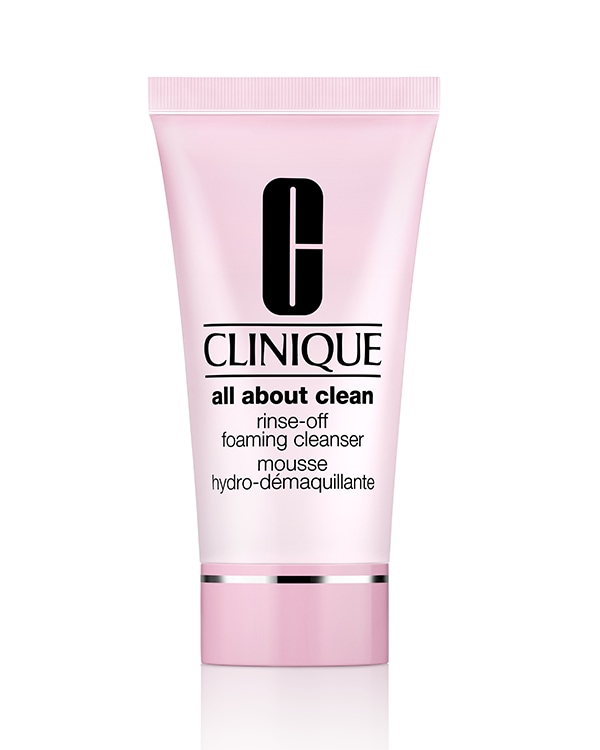 All about Clean™ Rinse-Off Foaming Cleanser, Cream-mousse cleanser gently and effectively rinses away makeup.