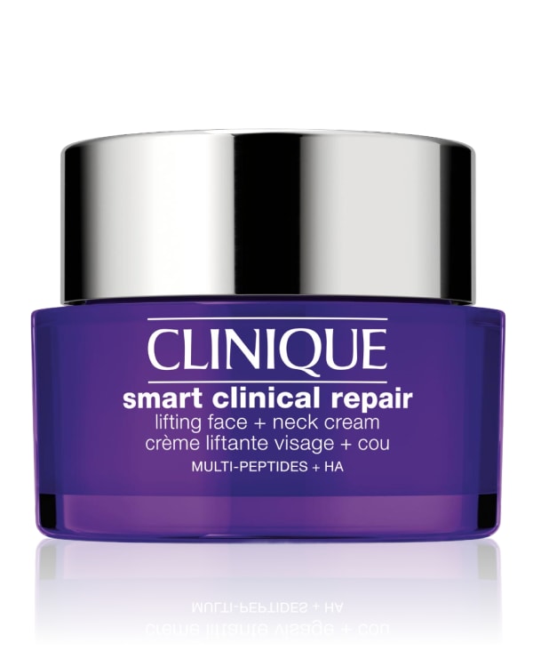 NEW Clinique Smart Clinical Repair™ Lifting Face + Neck Cream, Powerful face and neck cream visibly lifts and reduces lines and wrinkles. Dermatologist tested.
