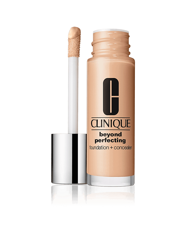 Beyond Perfecting™ Foundation and Concealer, A foundation-and-concealer in one for a natural look that lasts 24 hours.